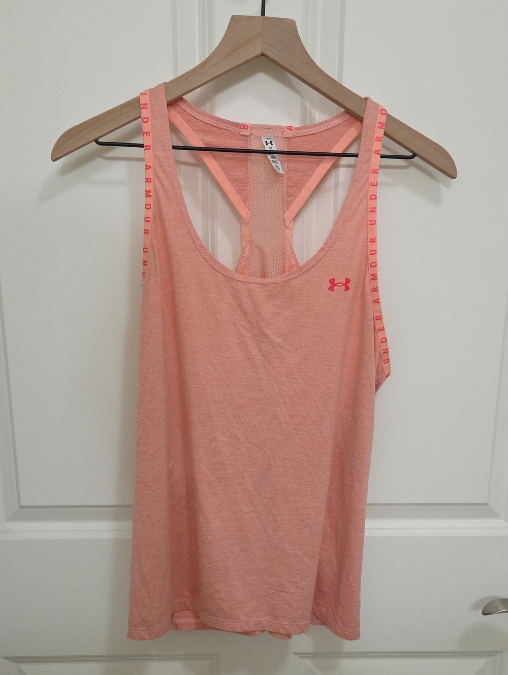 Under Armour Peach Racerback Mesh-Back Tank Top